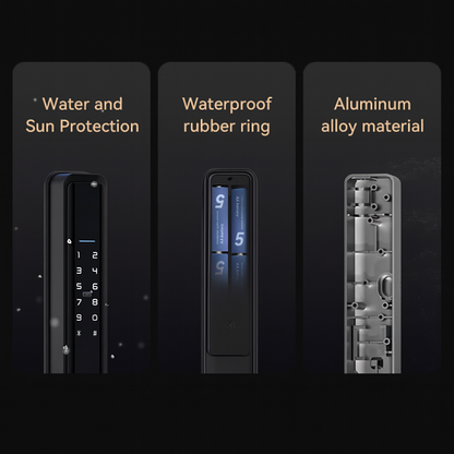 Fingerprint Smart Lock 3585. Aluminum Gate Lock. Waterproof Outdoor Aluminum Lock