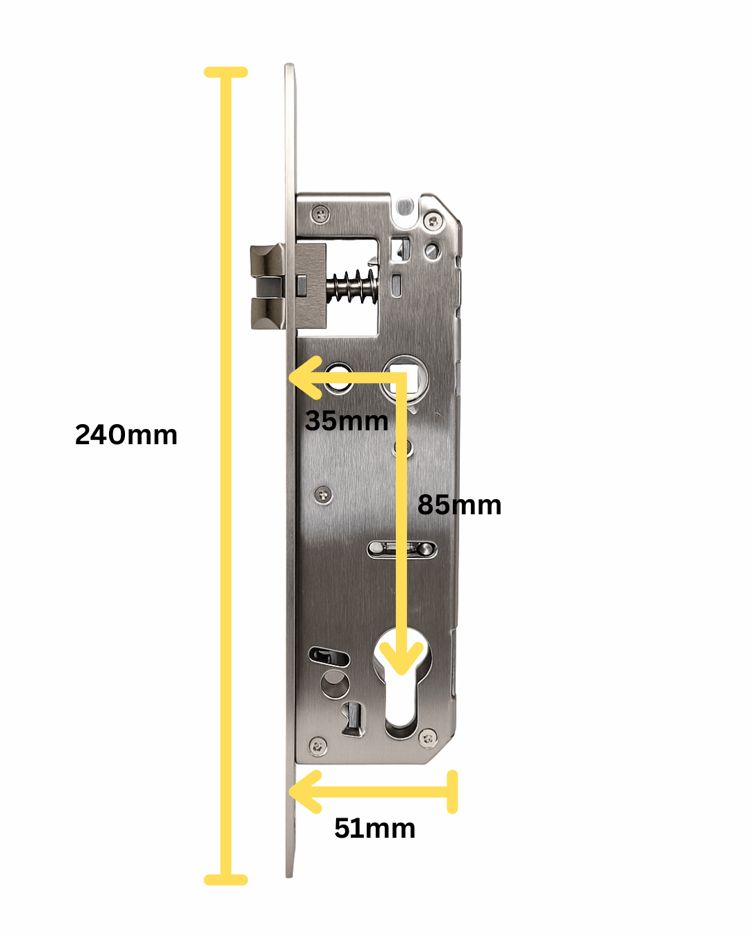 Gate Lock / Password Entry and Mechanical Key Access For Aluminum 3585